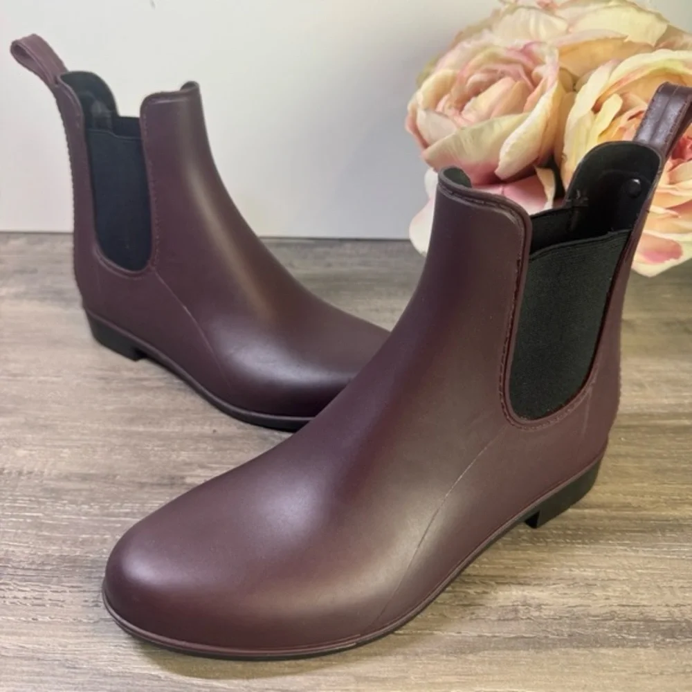 Sam Edelman Tinsley sangria matte pull tab rainboots size 7 EUC